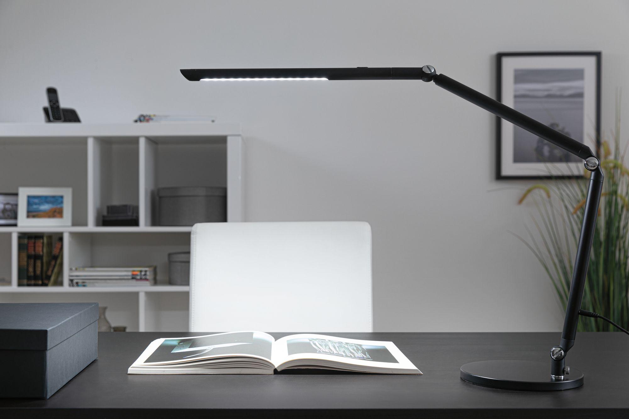 LED stolní lampa na psací stůl FlexBar černá 10,6W měnitelná bílá 3.000K - PAULMANN