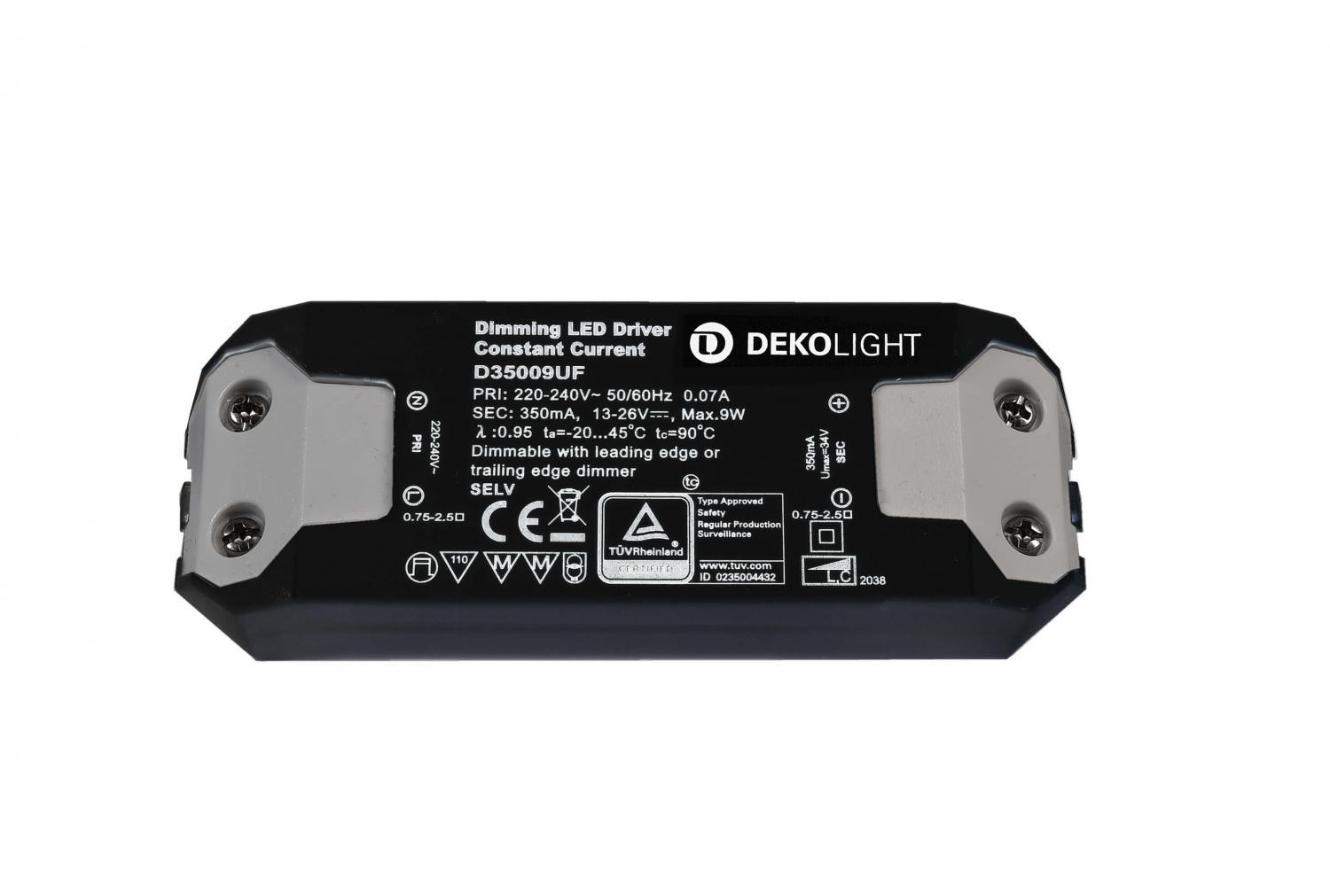 Levně AKCE Deko-Light napájení BASIC, DIM, CC, D35009UF/9W konstantní proud 350 mA IP20 stmívatelné 11-26V DC 3,90-9,00 W - LIGHT IMPRESSIONS