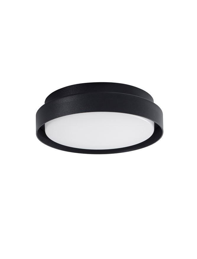 Venkovní stropní svítidlo OLIVER černý hliník akrylový difuzor LED 20W 3000K 100-240V 92st. IP65 - NOVA LUCE