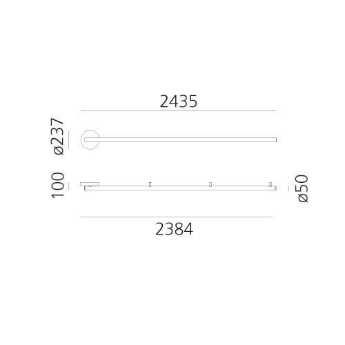 Alphabet of light lineární 240 nástěnné/stropní - Bluetooth - ARTEMIDE