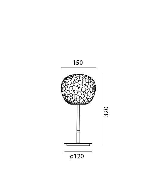 Meteorite 15 stolní lampa se stojnou (E14) - ARTEMIDE