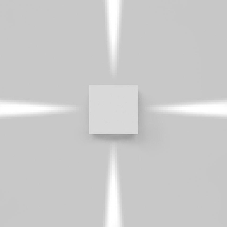 Effetto 14 čtverec 4 narrow beams šedá bílá - ARTEMIDE