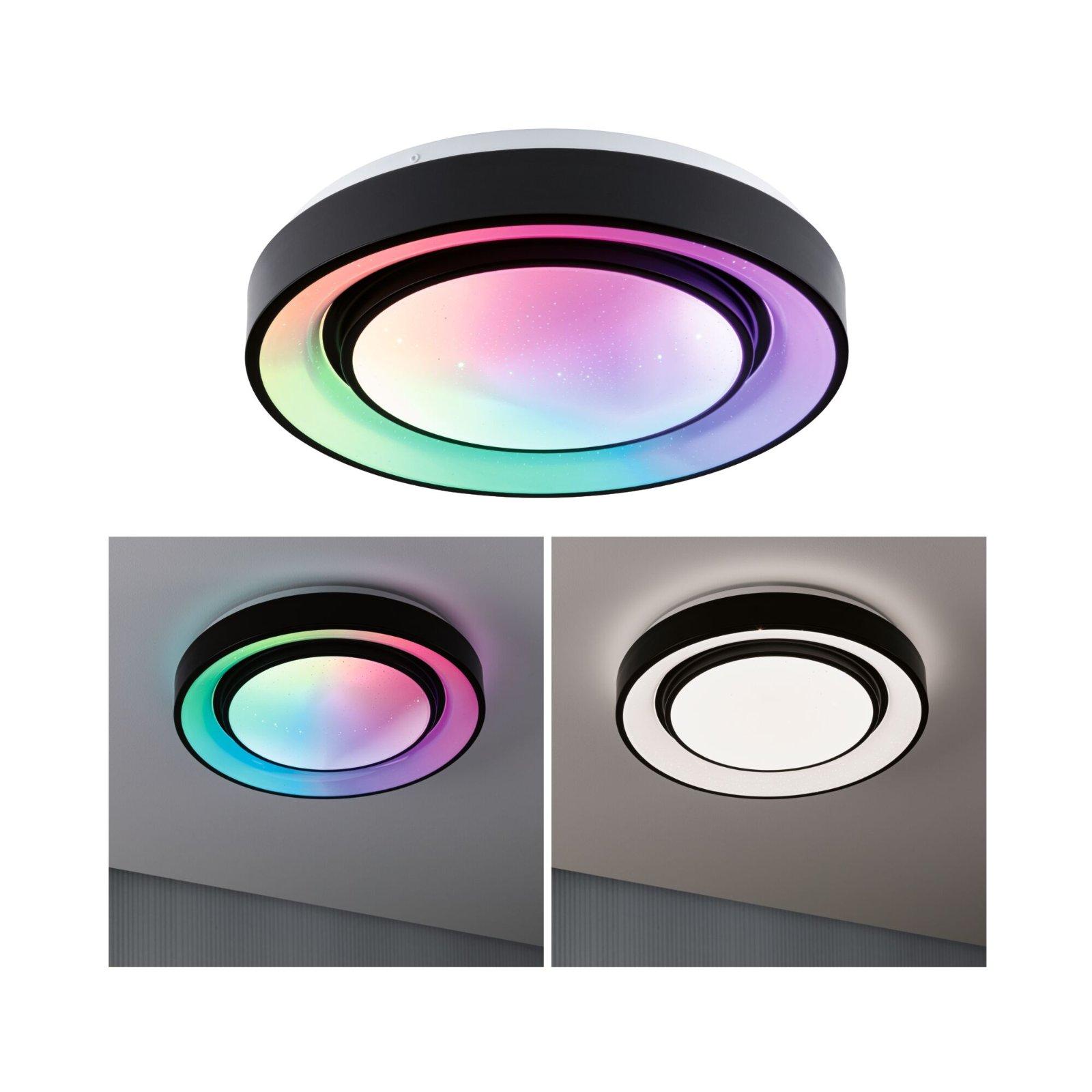 Levně LED stropní svítidlo Rainbow efekt duhy RGBW 230V 22W černá/bílá - PAULMANN