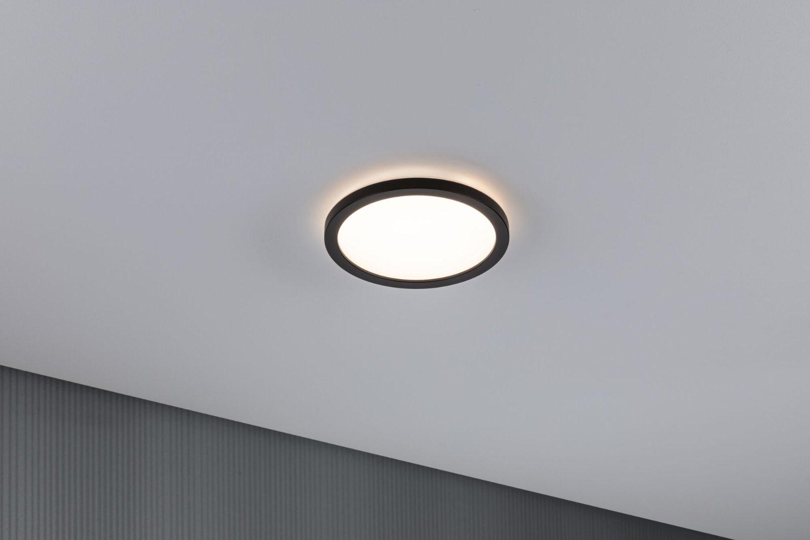 LED Panel Atria Shine kruhové 190mm 3000K černá - PAULMANN