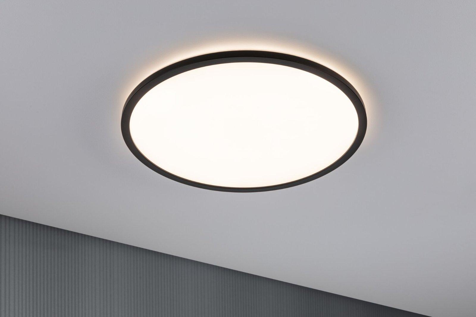 LED Panel 3-krokové-stmívatelné Atria Shine kruhové 420mm 3000K černá - PAULMANN