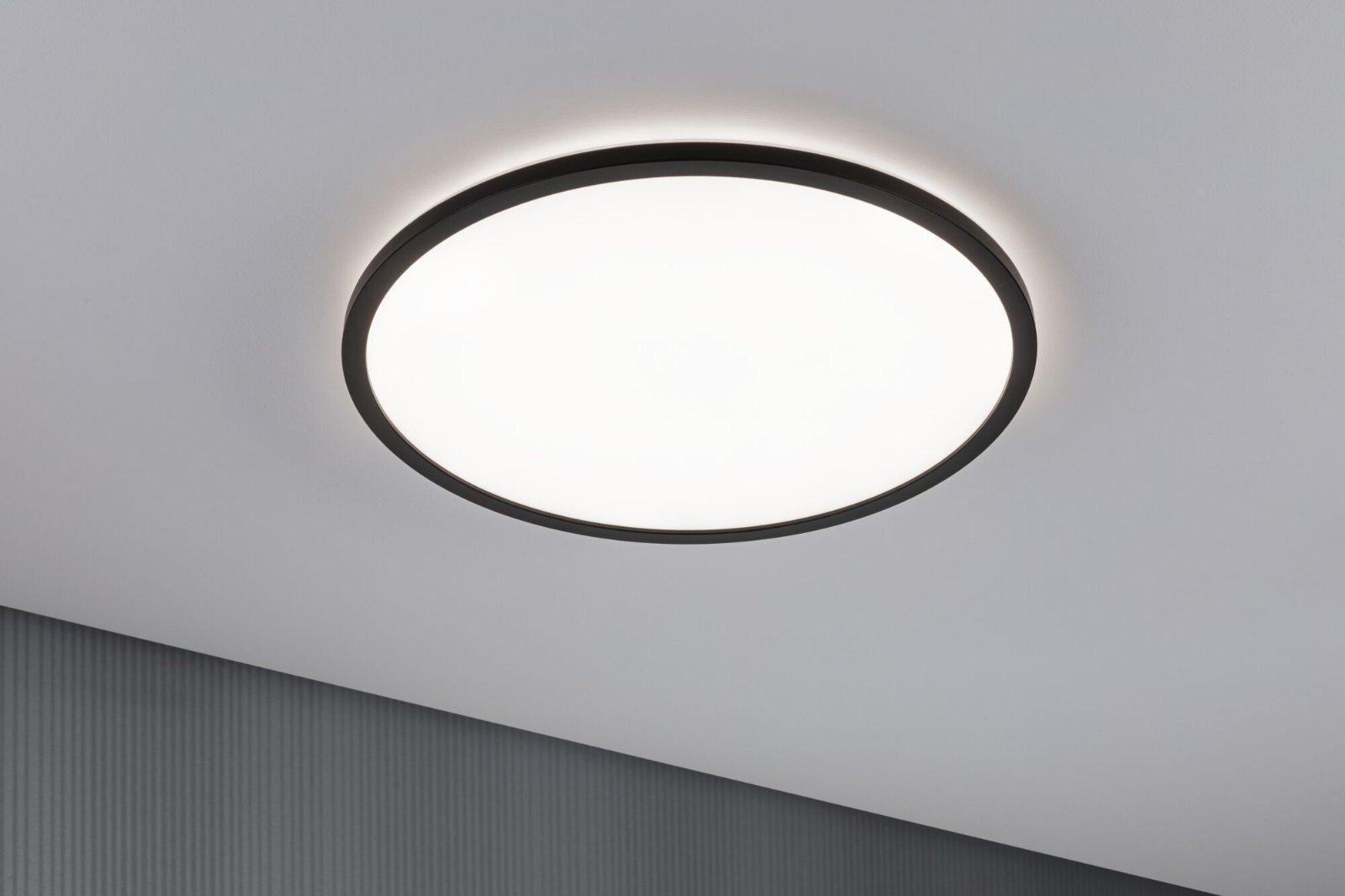 LED Panel 3-krokové-stmívatelné Atria Shine kruhové 420mm 4000K černá - PAULMANN
