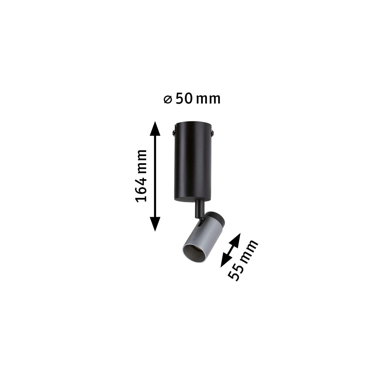 Neordic nástěnné/stropní svítidlo Runa GU10 230V max. 20W černá/antracit - PAULMANN