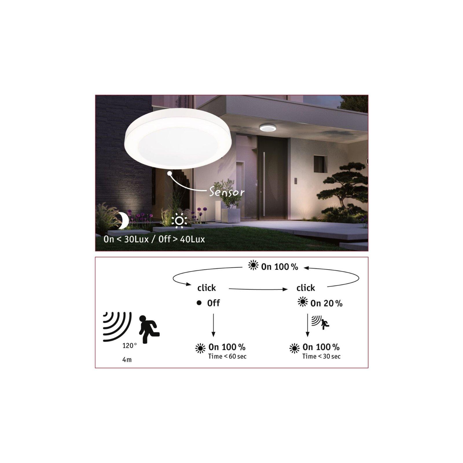 LED stropní svítidlo Circula soumrakový senzor a pohybové čidlo pohybové čidlo teplá bílá IP44 kruhové 320mm 3000K 14W 230V béžová umělá hmota - PAULMANN